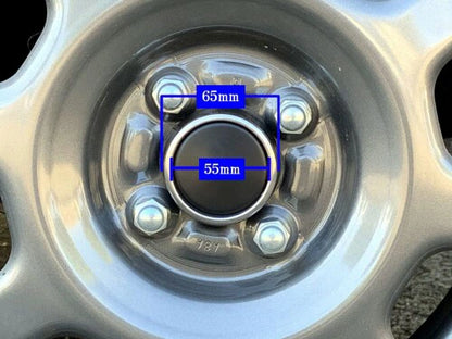 BRIGHTZ Center Wheel Cap Rings for Suzuki Carry Truck DA16T Polished Stainless Steel 4PC