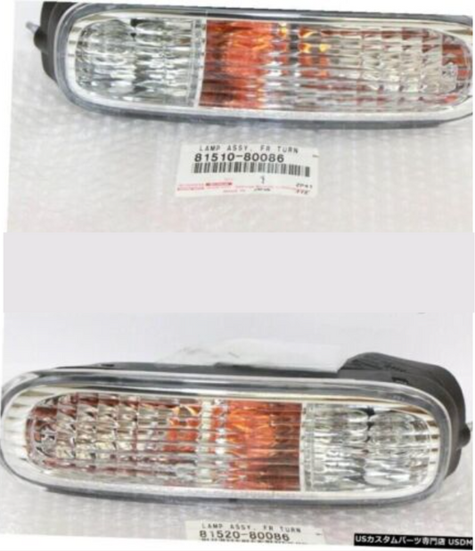 TOYOTA Genuine JDM JZA80 96-02 SUPRA MK4 Front Turn Signal Lamp RH & LH Set OEM