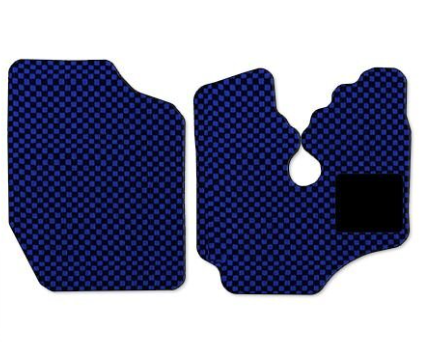 For Subaru Sambar TT1 TT2 Separate Floor Mat Black and Blue checkered pattern For MT Only