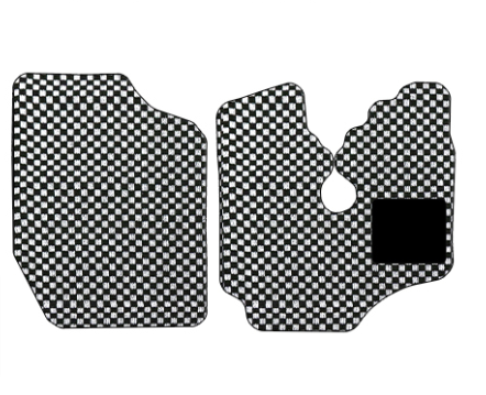 For Subaru Sambar TT1 TT2 Separate Floor Mat Checkered pattern Black & White For MT Only