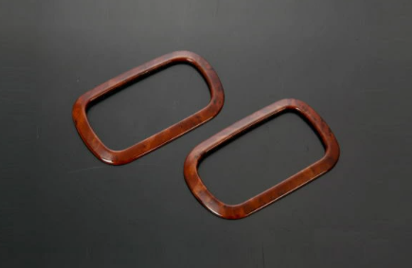 Inside Door Bezel Stainless Steel brown Woodgrain for Suzuki Carry Truck Super Carry DA16T