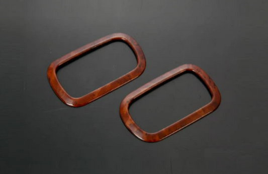 Inside Door Bezel Stainless Steel brown Woodgrain for Suzuki Carry Truck Super Carry DA16T