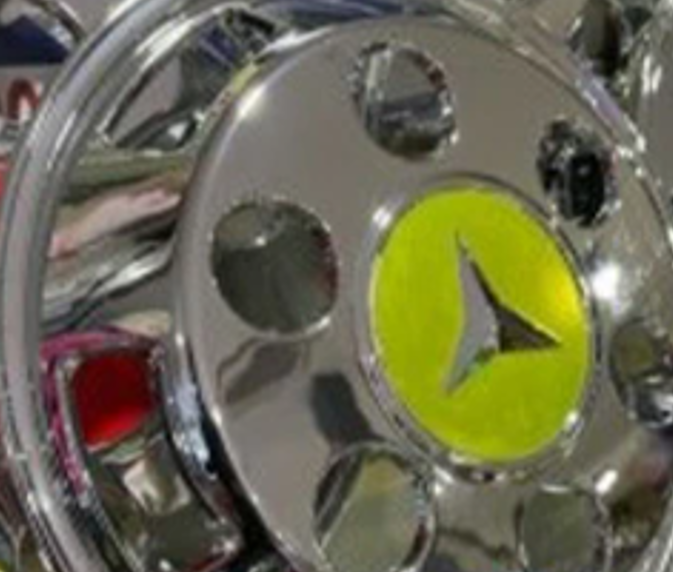 12-inch DX Chrome Wheel Caps and Yellow Film Set for Suzuki Carry DA16T