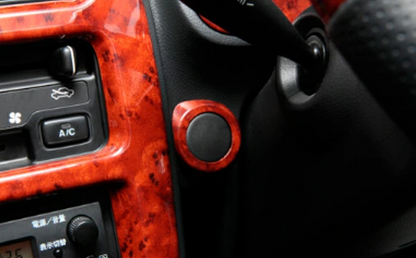 Interior Panel 5-piece Set Black Woodgrain Style for Suzuki Carry Truck DA63T