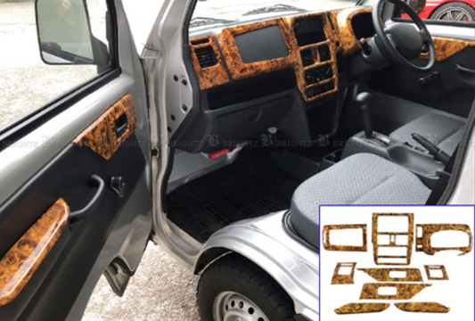 Interior Panel 9-piece Set Wooden style for Suzuki Super Carry DA16T