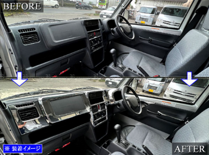 Interior Panel 9-piece Set Plating for Suzuki Carry Truck DA16T