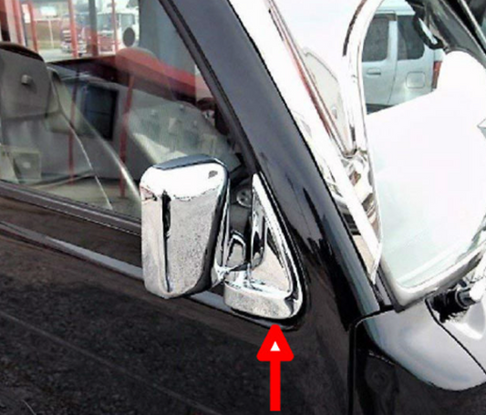 Plated Mirror Base Cover for Daihatsu Hijet Truck S200 Series