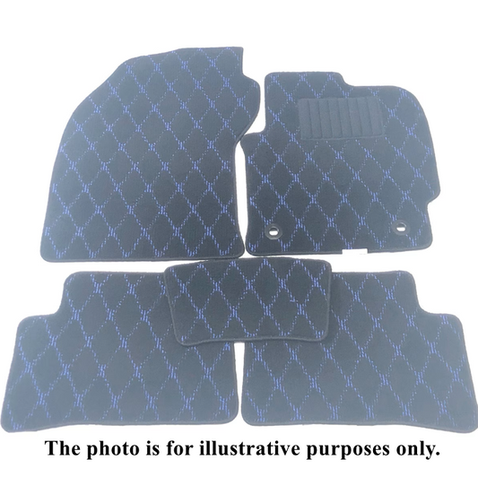 For HONDA Civic EK9 Floor mat set Diamond Pattern Blue