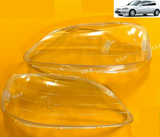 For HONDA Civic EK2 EK3 EK4 EK9 Headlight Clear Lenses set of two