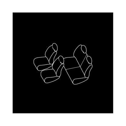 PVC Leather Seat Cover First and Second Row Set Black for Land Cruiser Prado KZJ78G KZJ78W