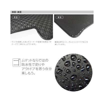 سجادات أرضية مطاطية سوداء لسيارة لاند كروزر برادو ذات 5 ركاب KZJ78