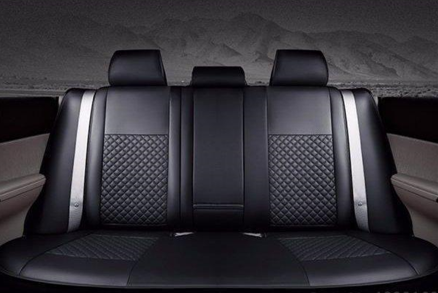 طقم أغطية مقاعد سيارة كامل من الجلد الصناعي الشبكي بتصميم ثلاثي الأبعاد، مناسب لسيارة لكزس LX570، باللون الأسود.
