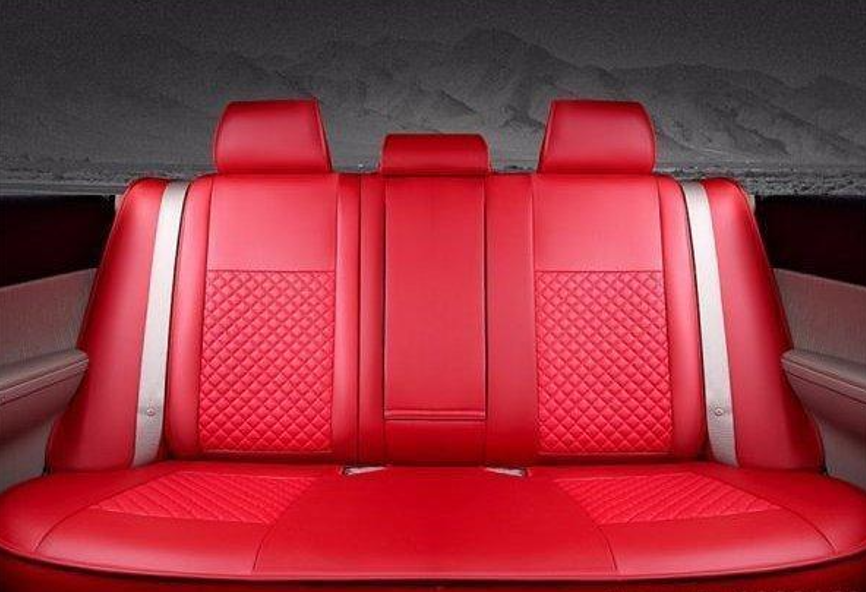 طقم أغطية مقاعد سيارة كامل من الجلد الصناعي الشبكي بتصميم ثلاثي الأبعاد باللون الأحمر، مناسب لسيارة لكزس LX570