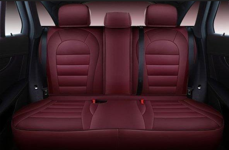 Fit LEXUS LX570 Car seat cover full set PU leather mesh Burgundy