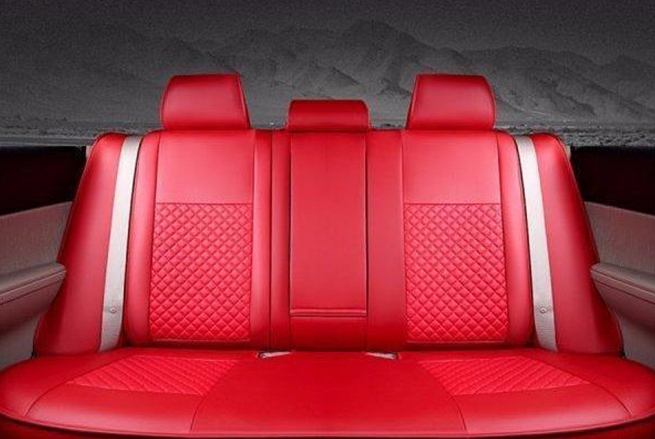 Fit LEXUS LX570 Car Seat Cover Full Set PU leather mesh 3D quilting Red