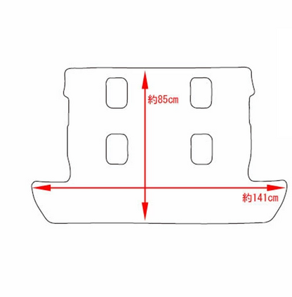 Fit LEXUS LX570 URJ201W Luggage mat Trunk mat Black 8-seater