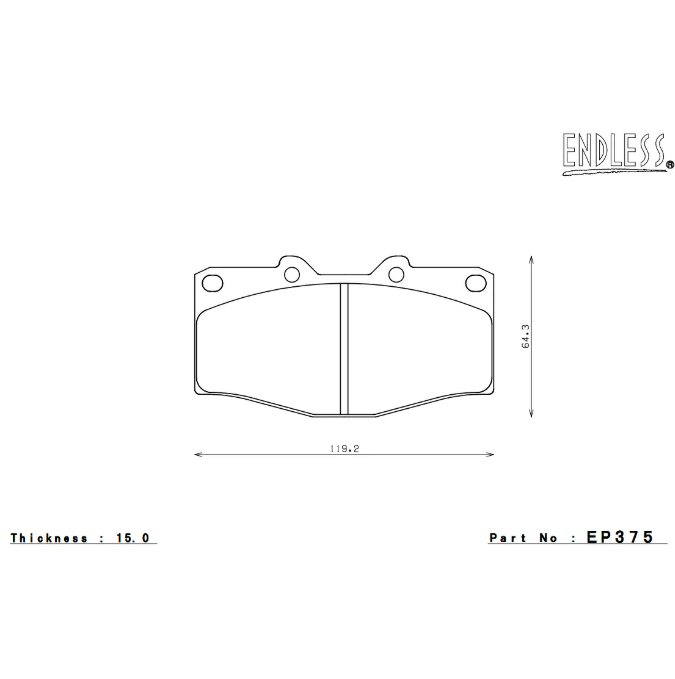 ENDLESS SSS Type Brake Pad Set for 1 Car Fit Land Cruiser Prado KZJ78W