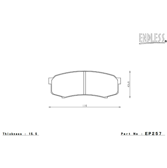ENDLESS SSS Type Brake Pad Set for 1 Car Fit Land Cruiser Prado KZJ78W