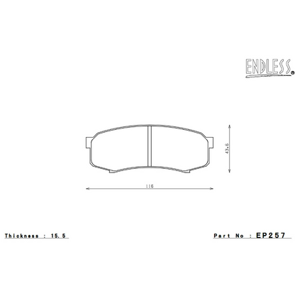 ENDLESS SSS Type Brake Pad Set for 1 Car Fit Land Cruiser Prado KZJ78W