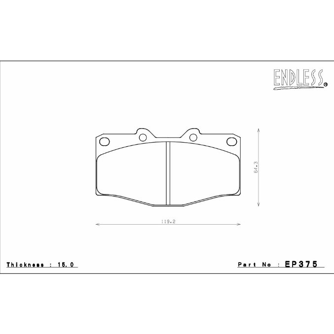 ENDLESS CC35 type-E Brake Pad Set for Front Fit Land Cruiser Prado KZJ78G