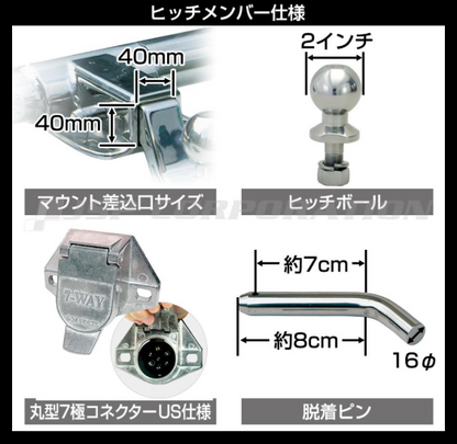 SOREX Stainless Steel Hitch Member Fit Land Cruiser 200 Series Latter Model