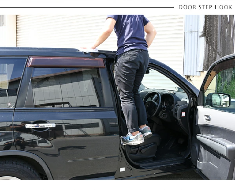 خطاف عتبة الباب أسود اللون، يناسب سيارات لاند كروزر من الفئة 200 (الجيل الأول/الجيل المتوسط)