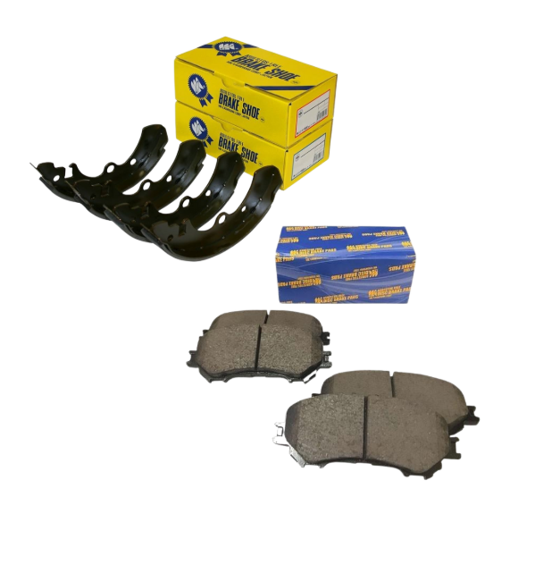 Front & Rear Brake Pad & Shoe Set for Toyota Land Cruiser Prado KZJ78G KZJ78W LJ78G LJ78W PZJ70 PZJ77HV PZJ77V | MK Kashiyama D2177M + Z2280-10/20