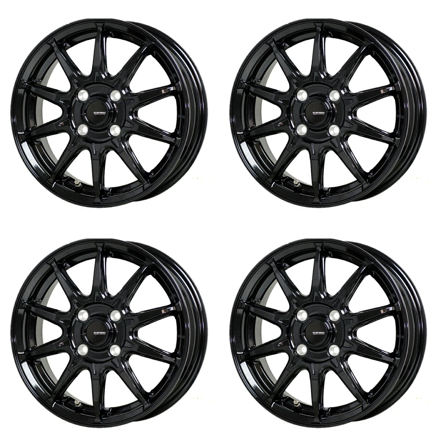 13-inch Metallic Black Wheels set of 4 fits Carry DA16T