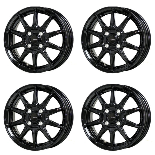 13-inch Metallic Black Wheels set of 4 fits Carry DA16T
