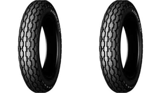 إطارات دنلوب 2.50-8 4PR K398 WT من النوع الأنبوبي - طقم من قطعتين لهوندا موتوكومبو