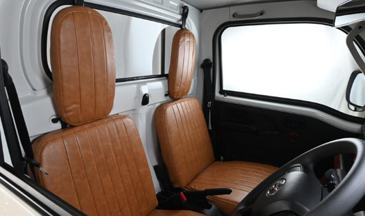 Classic Leather Seat Cover in Camel Color for Suzuki Carry Truck DA16T Split-type headrest