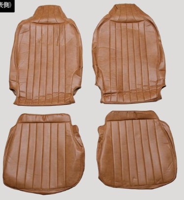 Classic Leather Seat Cover in Camel Color for Suzuki Carry Truck / Super Carry DA16T – Integrated Headrest