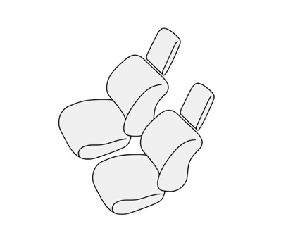 Full Seat Cover Set Black Fits Subaru Sambar Truck TV1 TV2