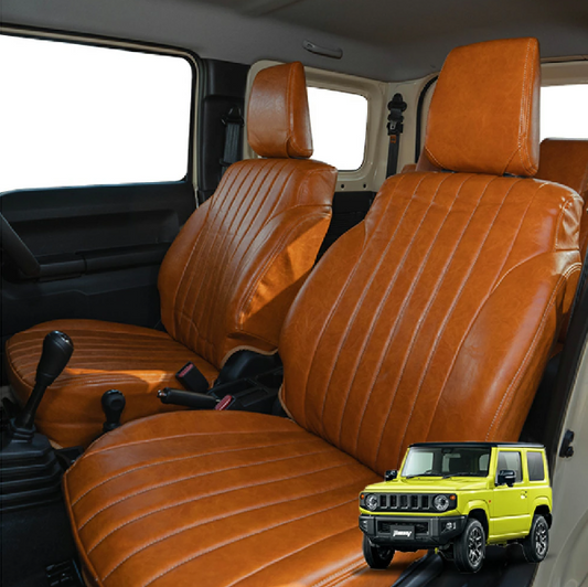 Waterproof & Flame-Retardant Front & Rear Seat Cover Set Camel Fits Suzuki Jimny / Jimny Sierra JB64 JB74