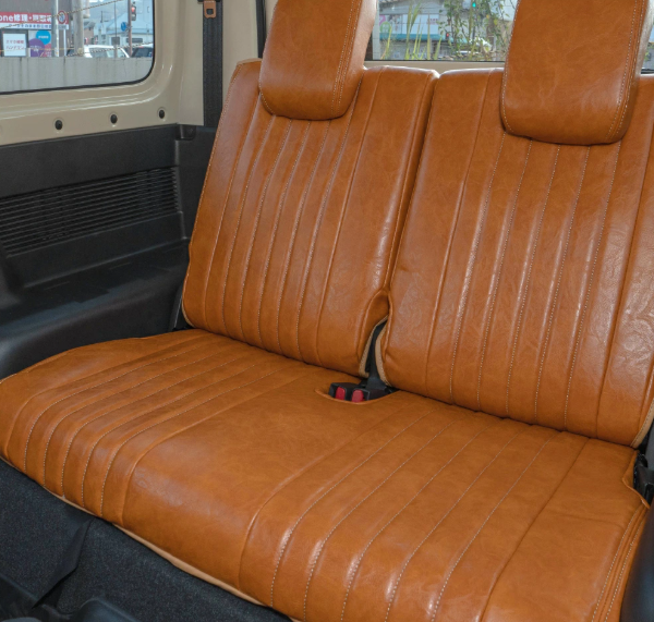 طقم أغطية مقاعد أمامية وخلفية مقاومة للماء ومثبطة للهب، لون جملي، يناسب سيارات سوزوكي جيميني / جيميني سييرا JB64 JB74