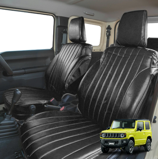 Waterproof & Flame-Retardant Front & Rear Seat Cover Set Black Fits Suzuki Jimny / Jimny Sierra JB64 JB74