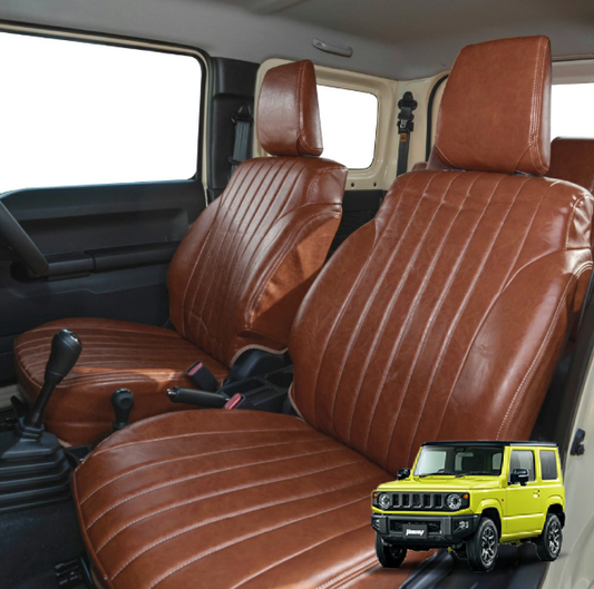 Waterproof & Flame-Retardant Front & Rear Seat Cover Set Dark Brown Fits Suzuki Jimny / Jimny Sierra JB64 JB74