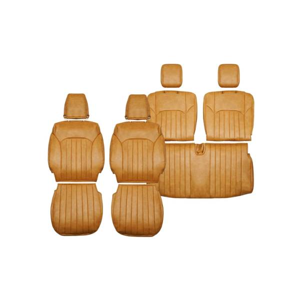أغطية مقاعد جلدية بنية اللون بتصميم كلاسيكي، تناسب سيارات جيميني JB64W / جيميني سييرا JB74W