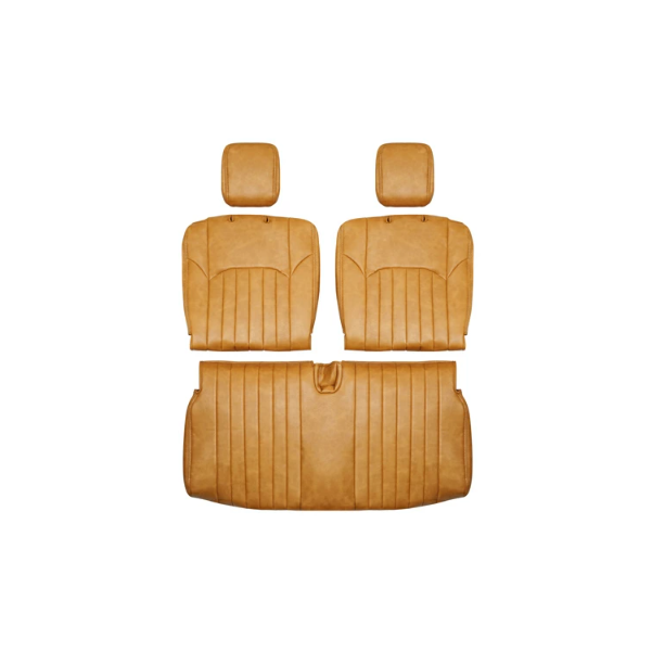 أغطية مقاعد جلدية بنية اللون بتصميم كلاسيكي، تناسب سيارات جيميني JB64W / جيميني سييرا JB74W
