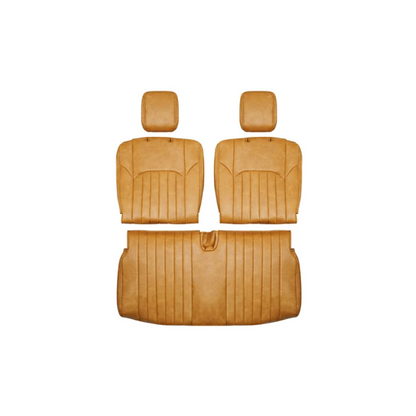 أغطية مقاعد جلدية بنية اللون بتصميم كلاسيكي، تناسب سيارات جيميني JB64W / جيميني سييرا JB74W