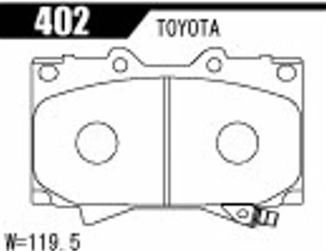 Fits Toyota Land Cruiser HDJ101K Front Brake Pads ACRE 402 Non-Steel Ceramic Fiber Material
