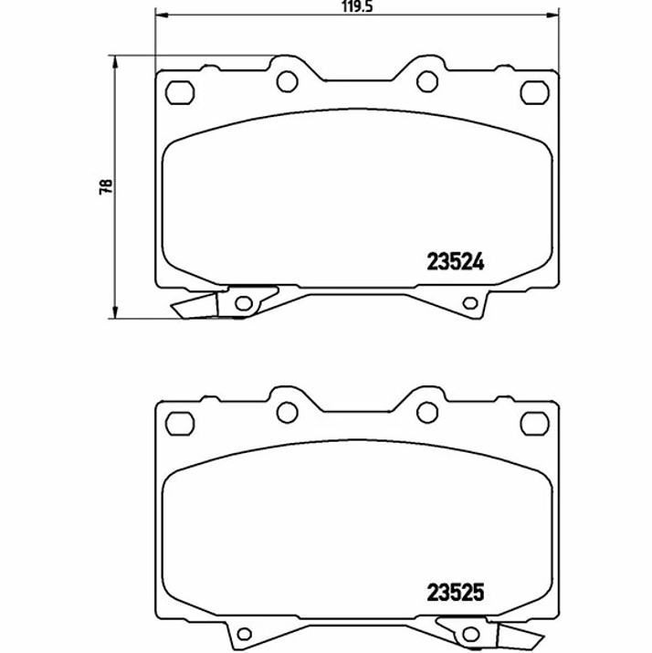 Fits Toyota Land Cruiser HDJ101K Front Brake Pads Brembo P83 048 BLACK PADS