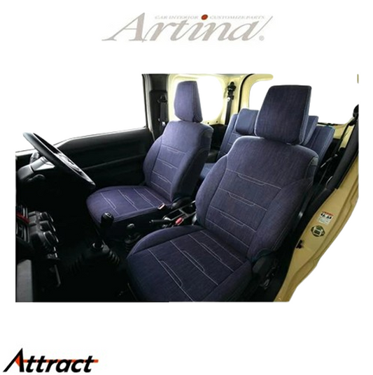Artina Denim Seat Cover Indigo Blue Fits Toyota Land Cruiser UZJ100W HDJ101K