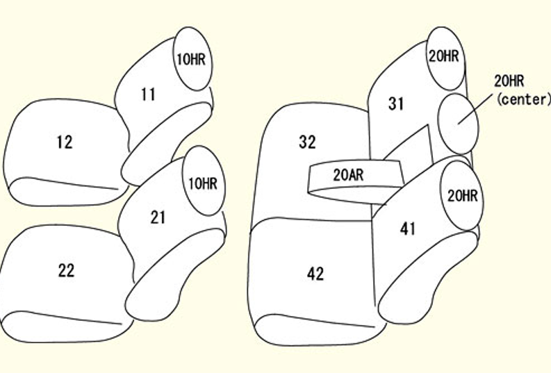 Clazzio X Mesh × Soft BioPVC Leather Seat Cover Set Available in 3 Two-Tone Color Variations Fits Toyota Land Cruiser HDJ101K UZJ100W 5-Seater