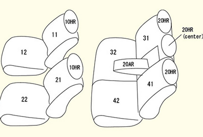 Clazzio X Mesh × Soft BioPVC Leather Seat Cover Set Available in 3 Two-Tone Color Variations Fits Toyota Land Cruiser HDJ101K UZJ100W 5-Seater