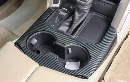 ABS Plastic Silt Panel Center Holder Panel Trim Wood Grain / Silver / Carbon Style Fits Toyota Land Cruiser LC300