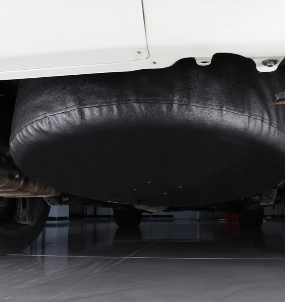 Synthetic Leather Spare Tire Cover Black Fits Toyota Land Cruiser LC300