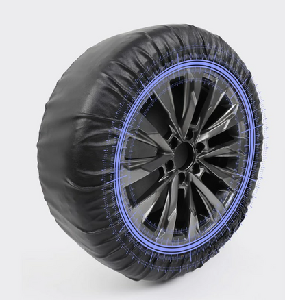 Synthetic Leather Spare Tire Cover Black Fits Toyota Land Cruiser LC300