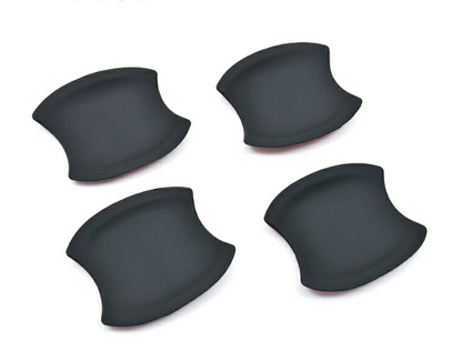 Door Handle Under Cover Protector Scratch Guard TPE Rubber 4P Set Black / Carbon Style Fits Toyota Land Cruiser LC300