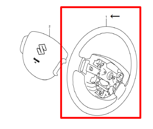 Suzuki Carry DA16T Steering Wheel